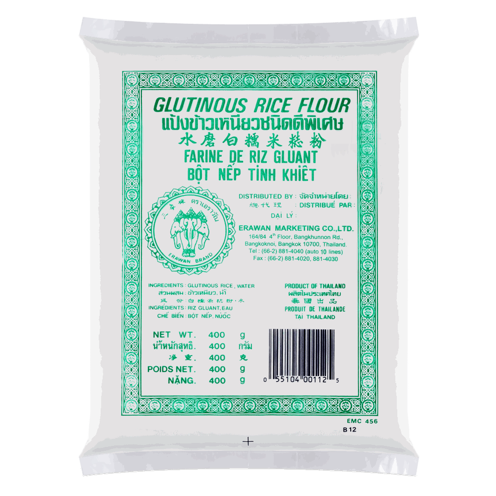 Glutinous Rice Flour (Export Packs) — 400 g · ERAWAN Brand