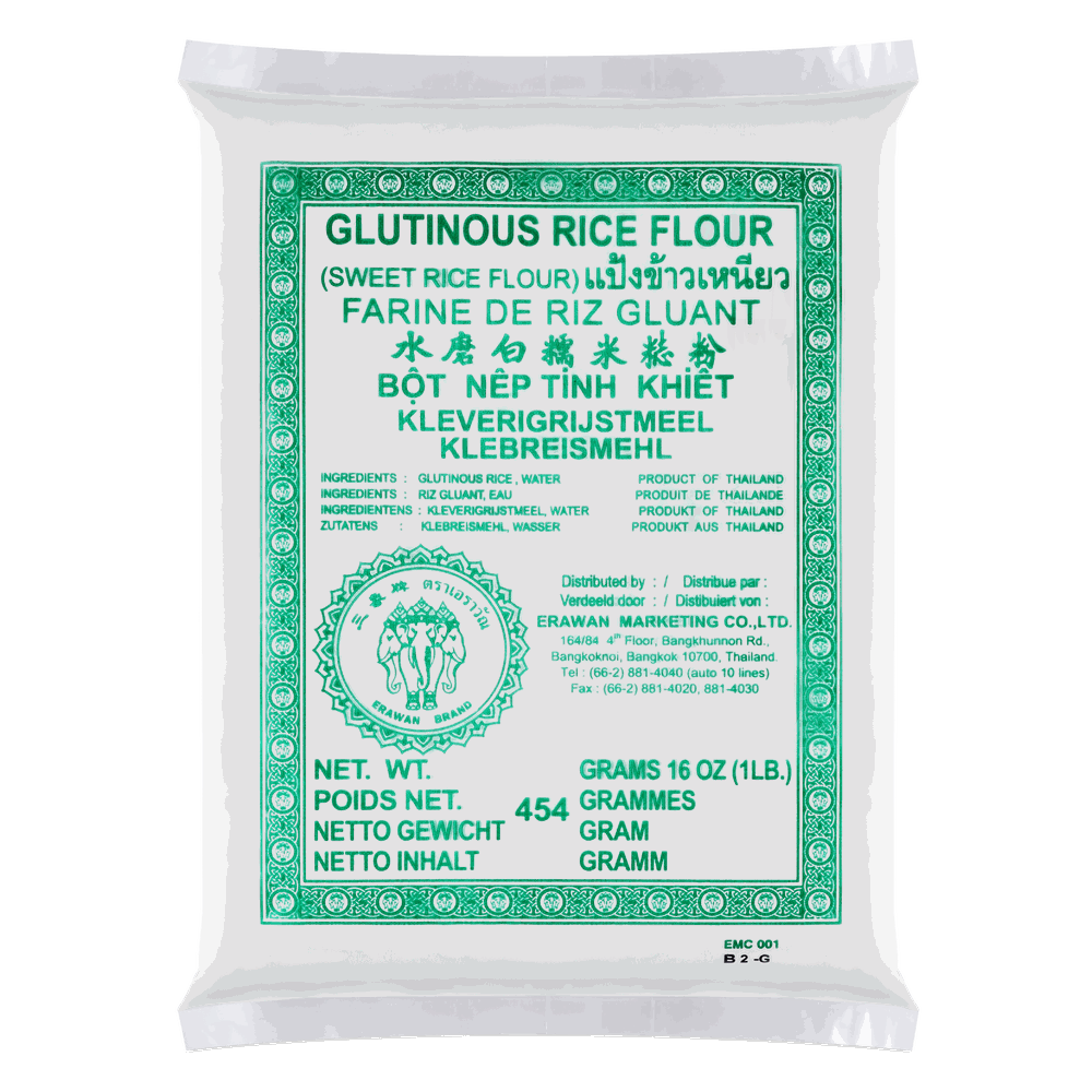 Glutinous Rice Flour (Export Packs) — 454 g · ERAWAN Brand