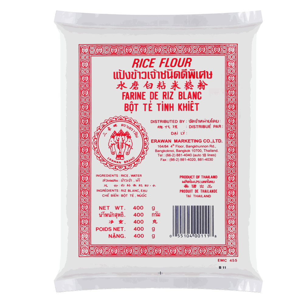 Rice Flour (Export Packs) — 400 g · ERAWAN Brand