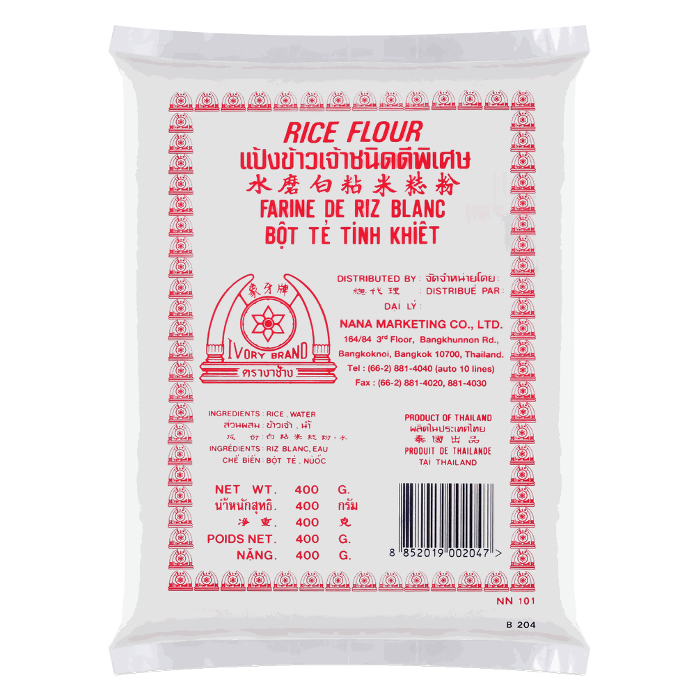 Rice Flour (Export Packs) — 400 g · Ivory Brand