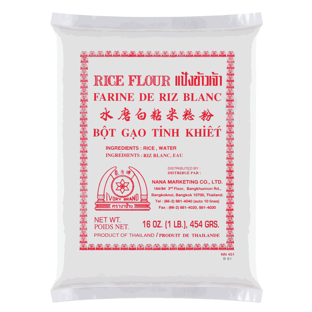 Rice Flour (Export Packs) — 454 g · Ivory Brand